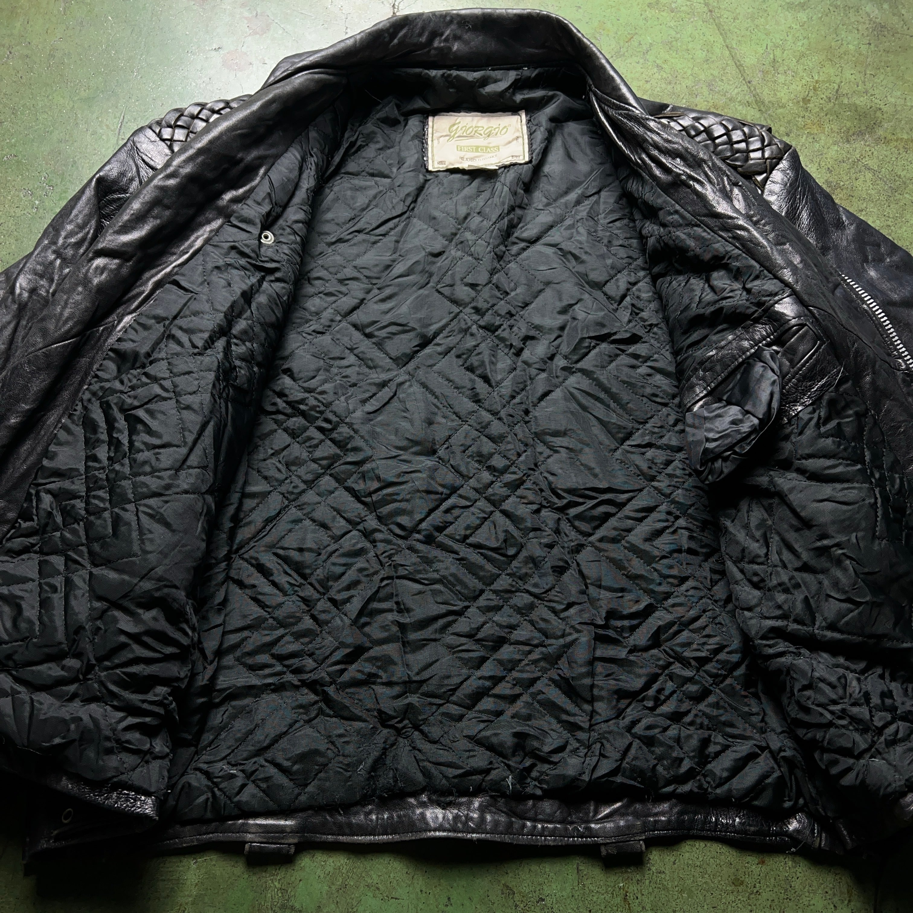 Lamb Leather Double Riders Jacket Black シープスキン ラムレザー