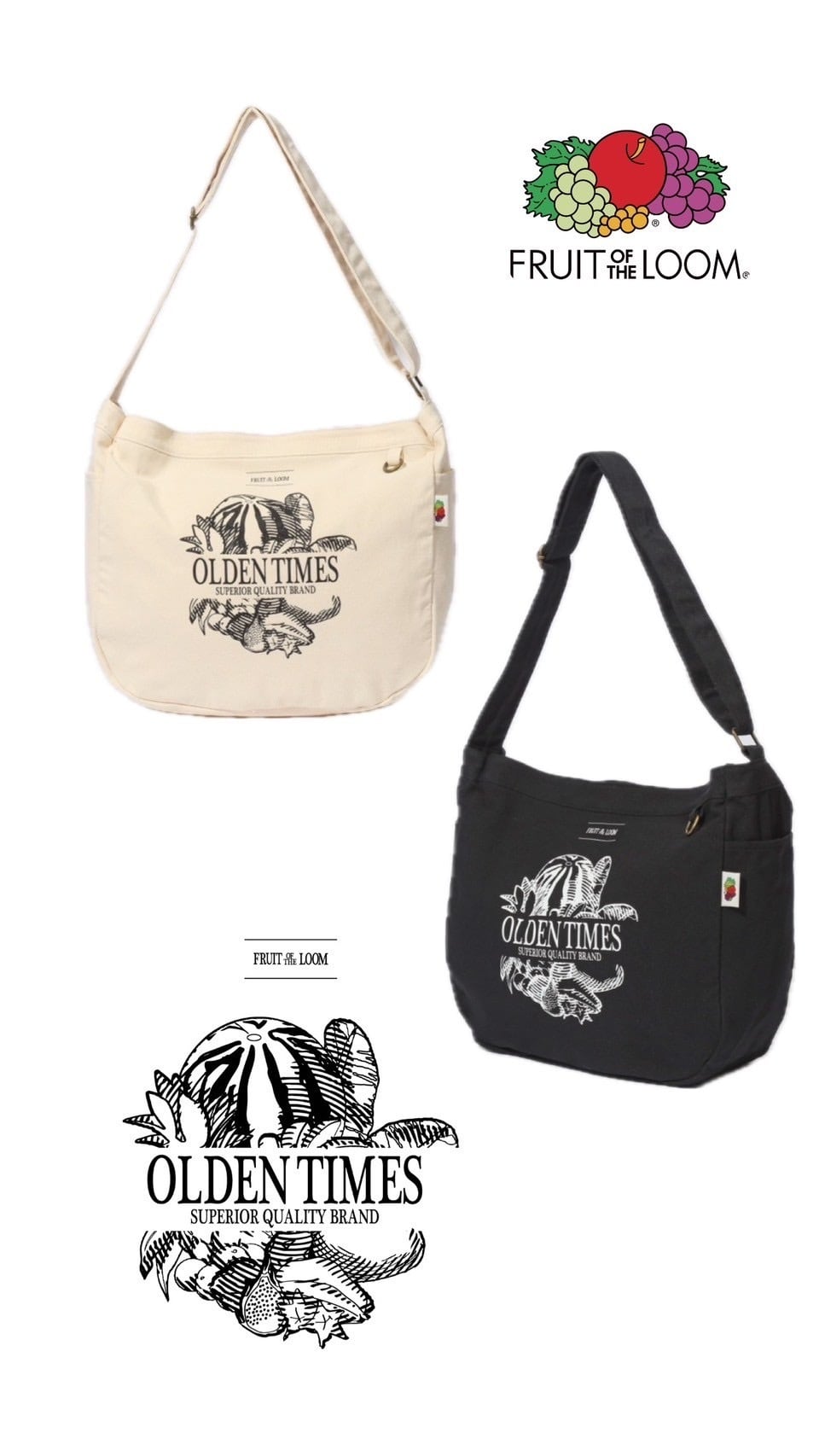 2色展開/Fruit of the Loom×OLDENTIMES】ニュースペーパーバッグ
