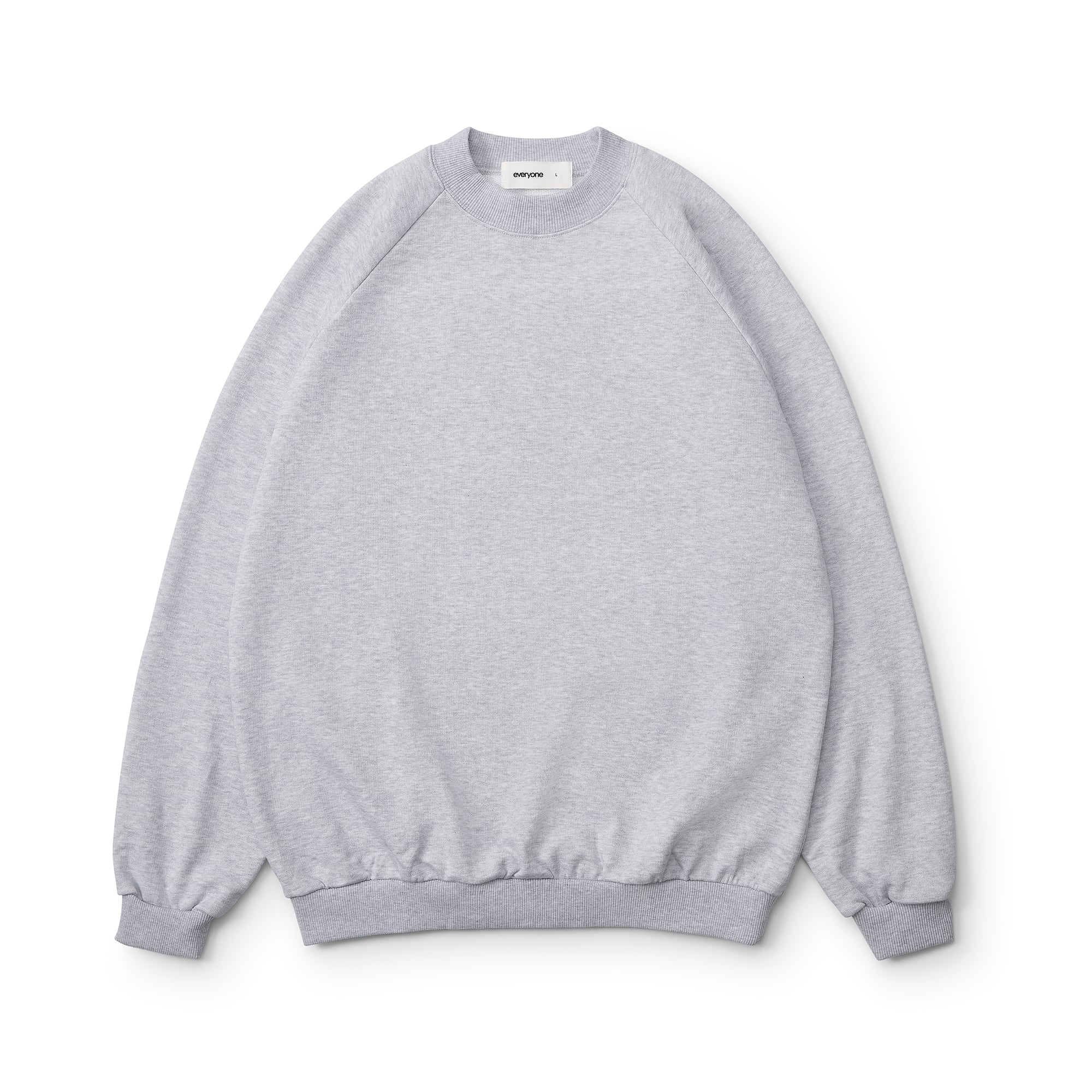 everyone high-gauge cotton border long sleeve tee shirt (BLACK