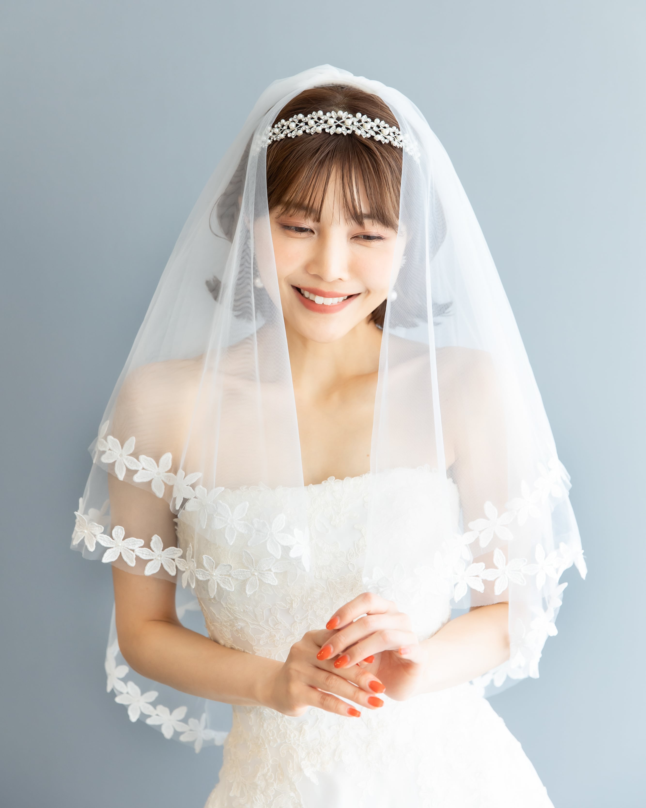 フラワーレースウェディングベール【VL2307-12】 | ブライダル