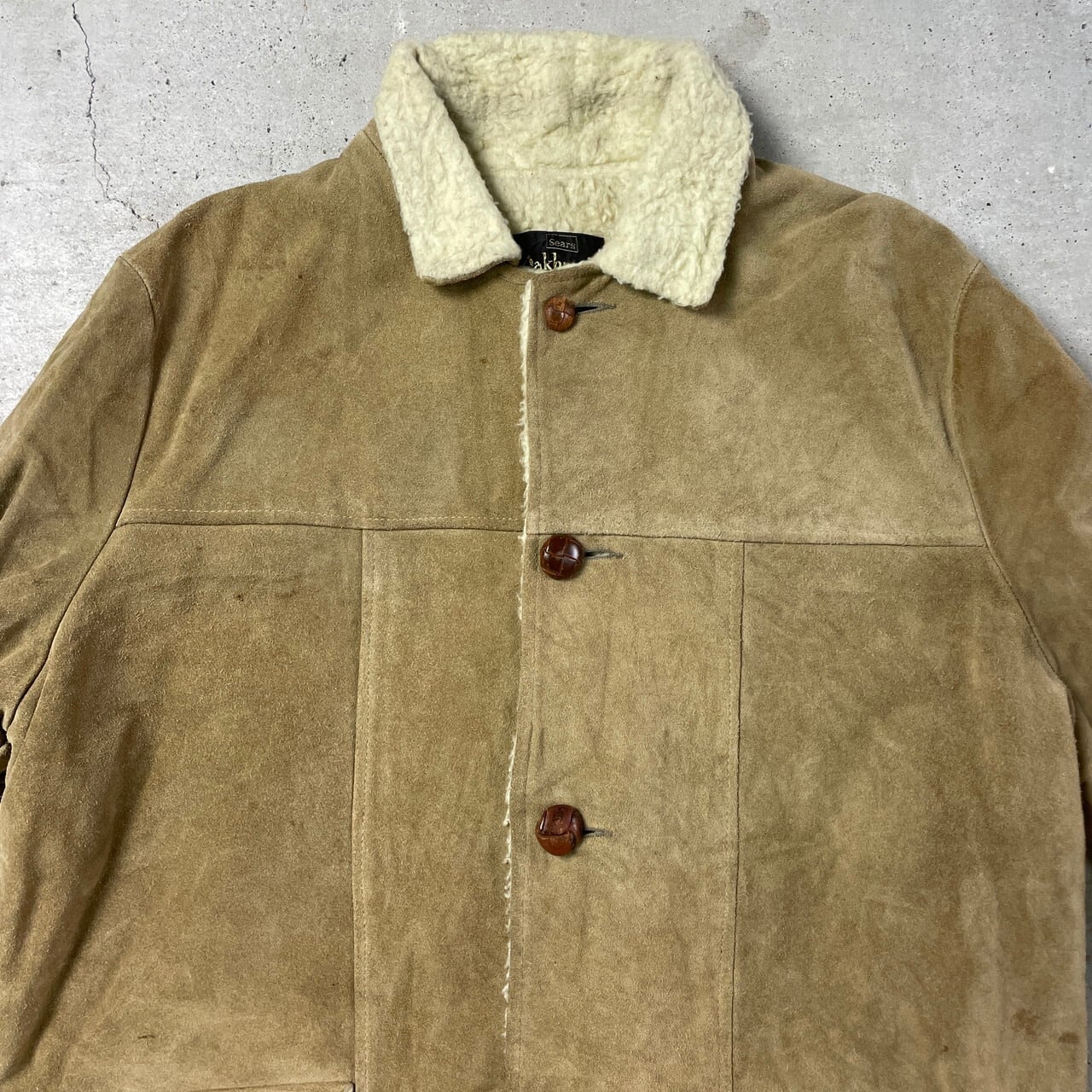 60〜70年代 Sears Oakbrook Sportswear スエードレザージャケット ボア