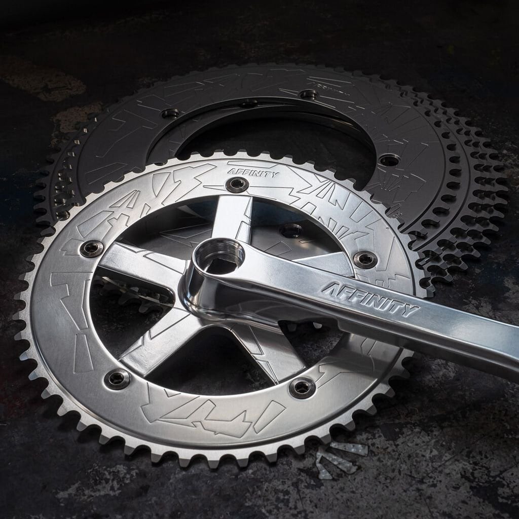 AFFINITY CYCLES】 pro track crank set with BB (silver) | Humhumhug