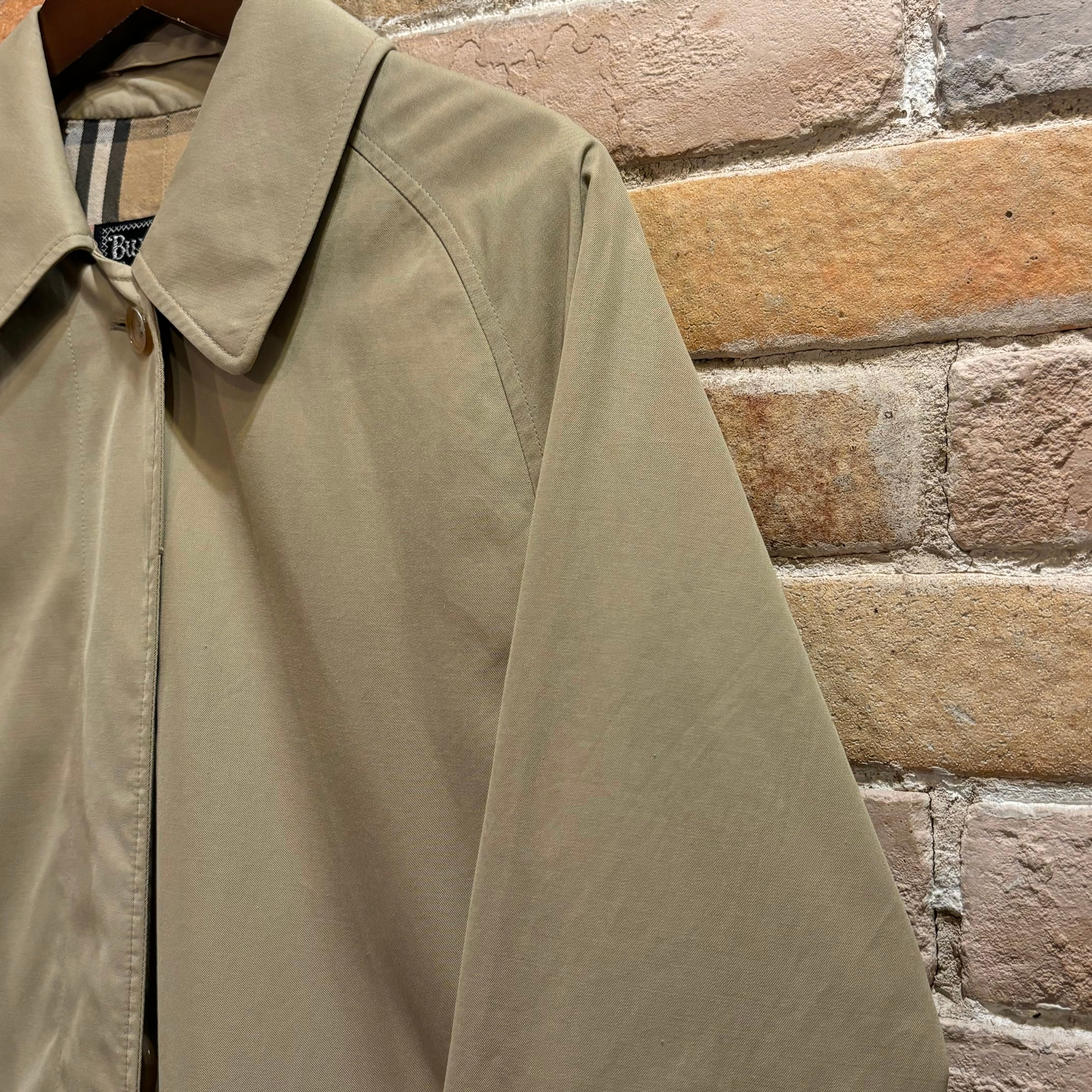 Burberry Ladies 1枚袖 小さめサイズ コットン100% ステンカラーコート