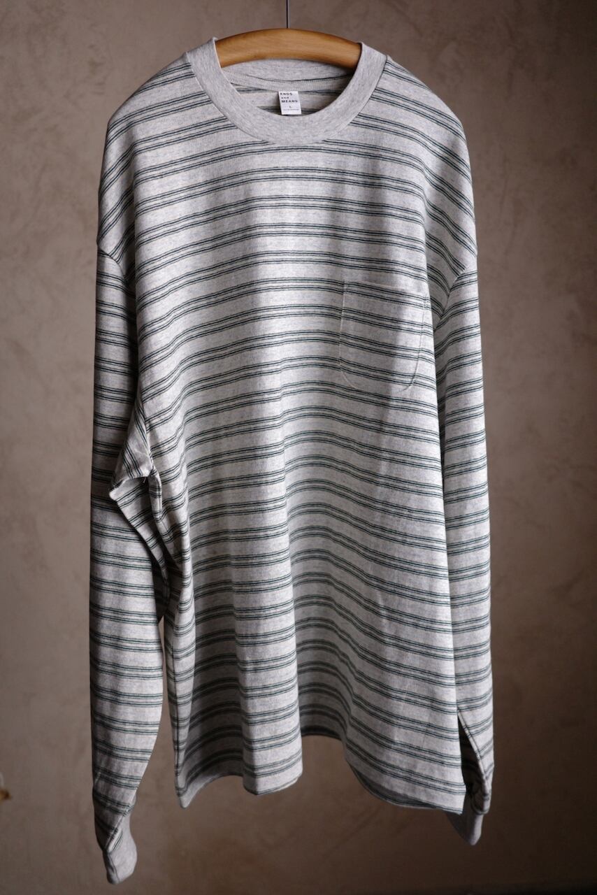 ENDS and MEANS / Horizontal Striped L/S Tee | iremono