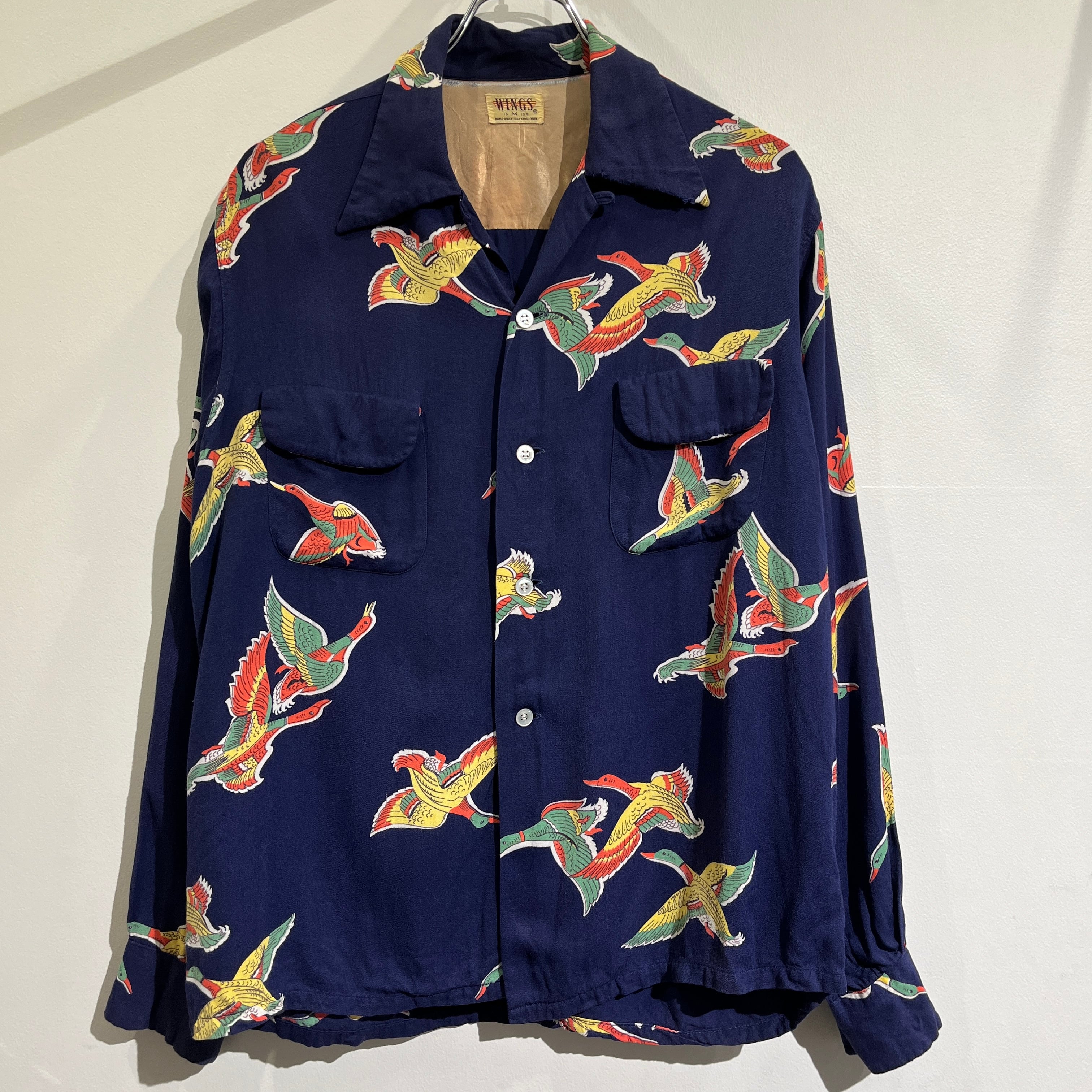50s Wings Rayon Gabardine Shirt 