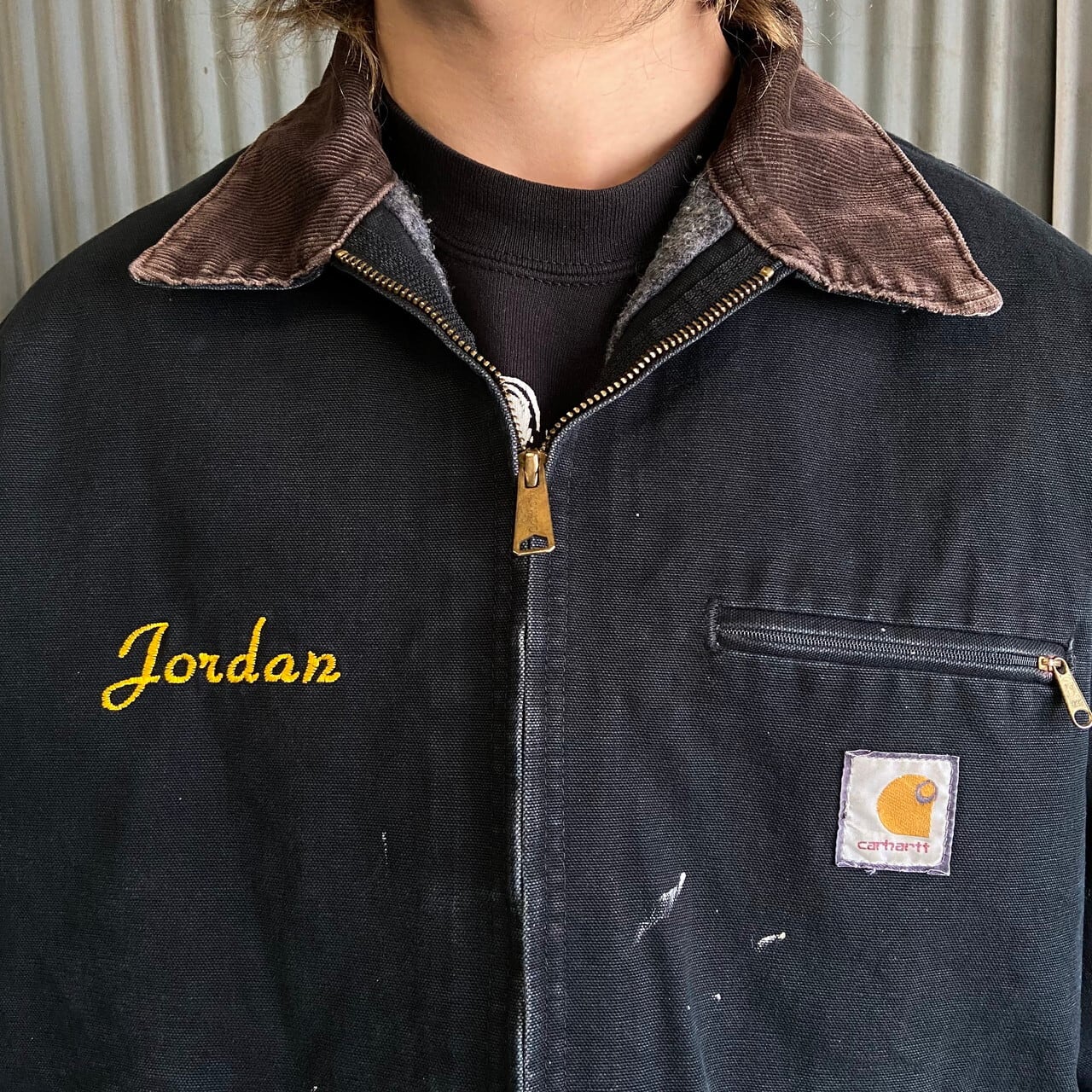 ビッグサイズ 90年代 USA製 Carhartt カーハート ペンキ ネーム刺繍
