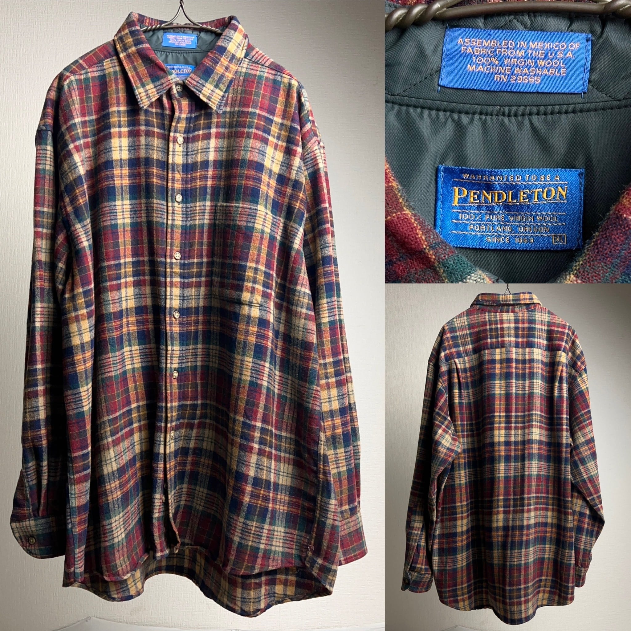 90's~00's “PENDLETON” Plaid Shirt SIZE XL 90年代~00年代 ペン