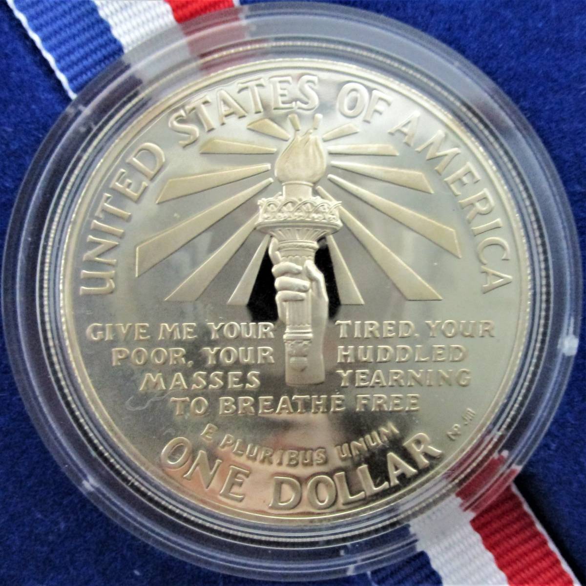 1986年 アメリカ リバティコイン 1ドル プルーフ銀貨 ～ 自由の女神
