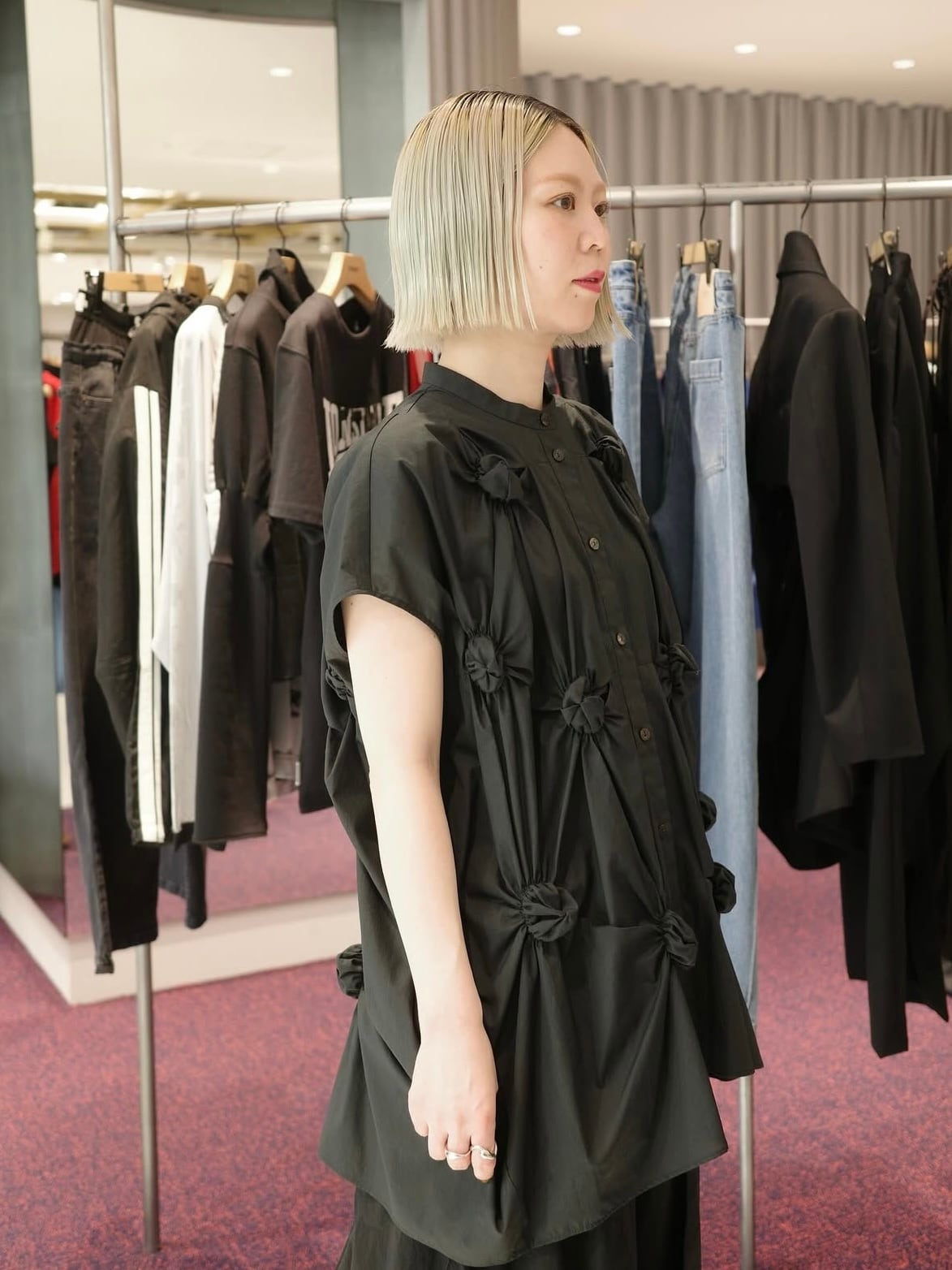 25SS】ENFOLD エンフォルド / CIRCLE SHIRRING SHIRT / シャツ | TRENT