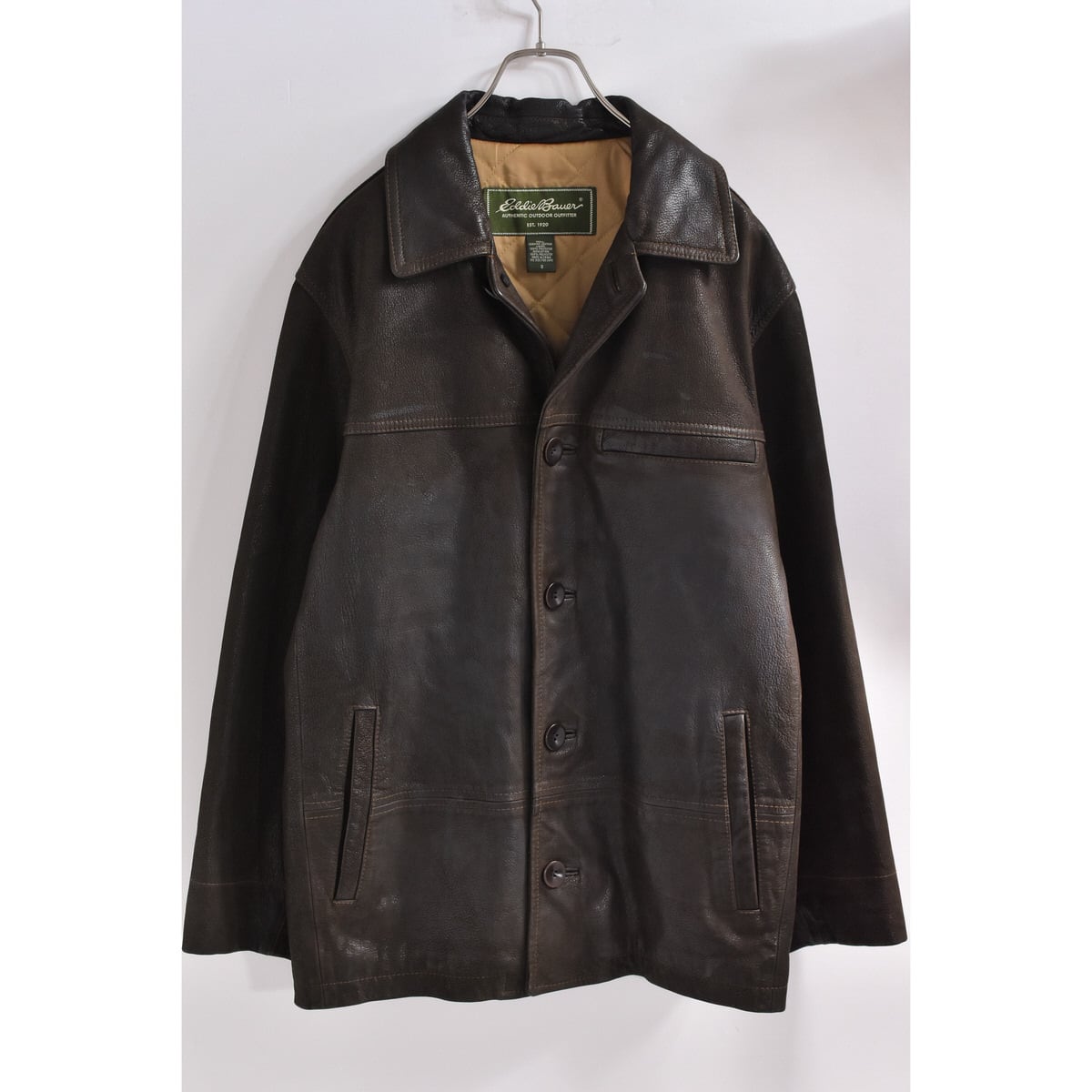 00s Eddie Bauer エディ・バウアー ラムレザー ジャケット 本革 革
