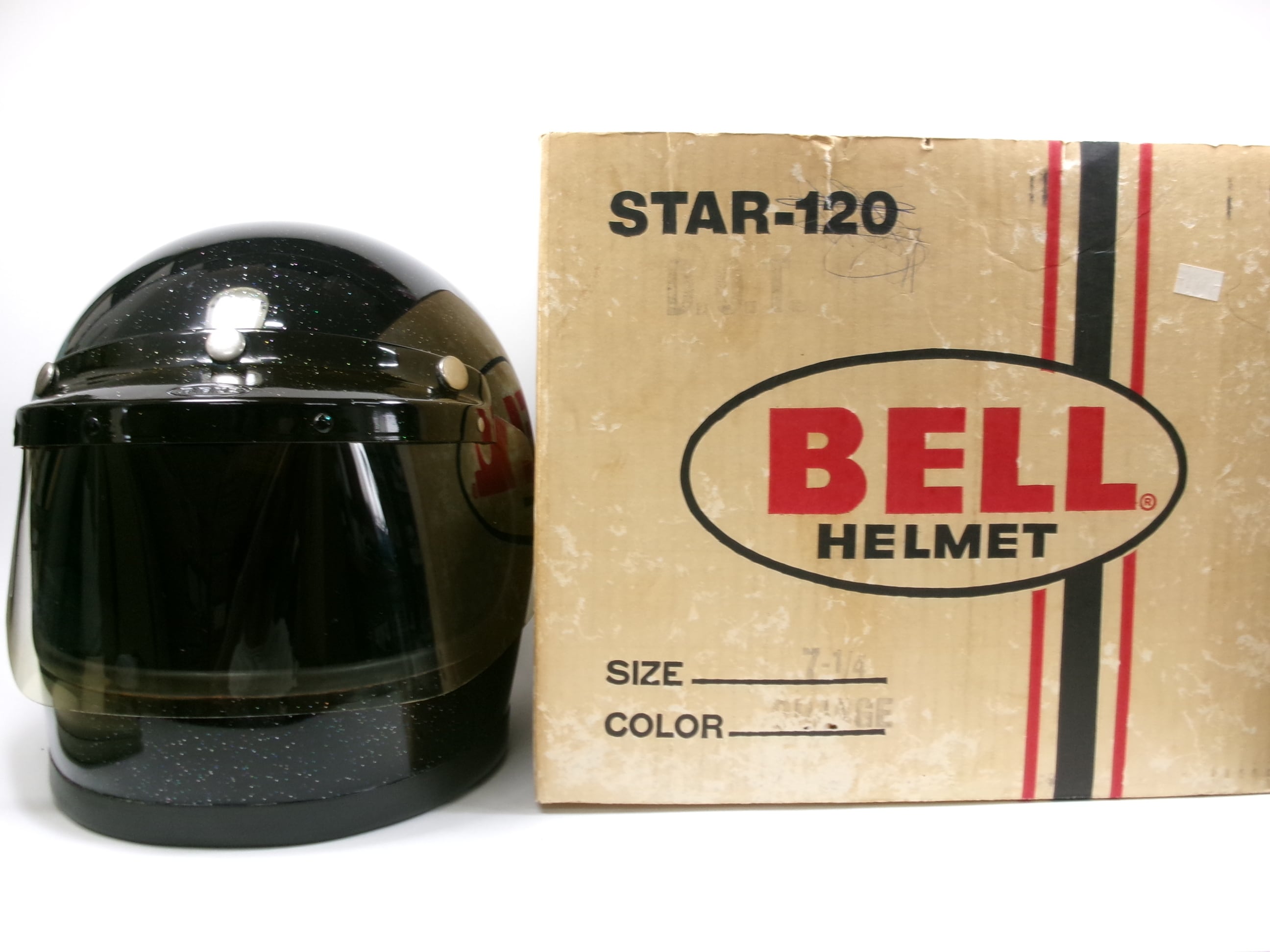70s BELL STAR 120 フルフェイスヘルメット 7 1/4 目深加工済み M 純正