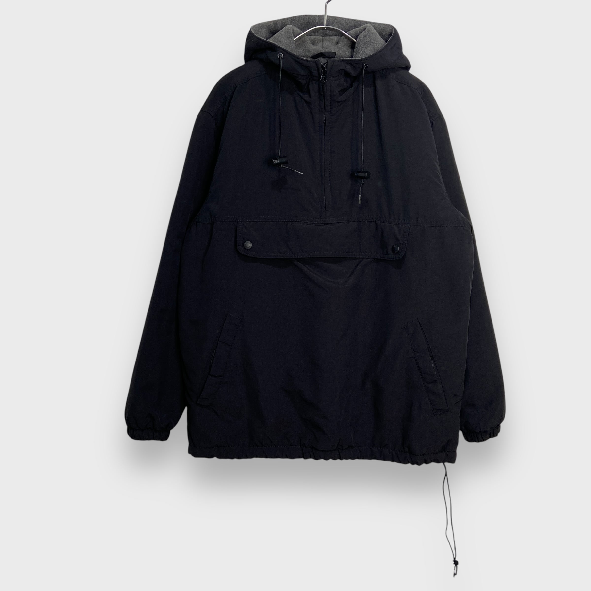 90s J.CREW ジェイクルー アノラックパーカー ナイロン ブラック XS