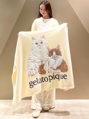 キャットジャガードブランケット(ブランケット)｜ルームウェア