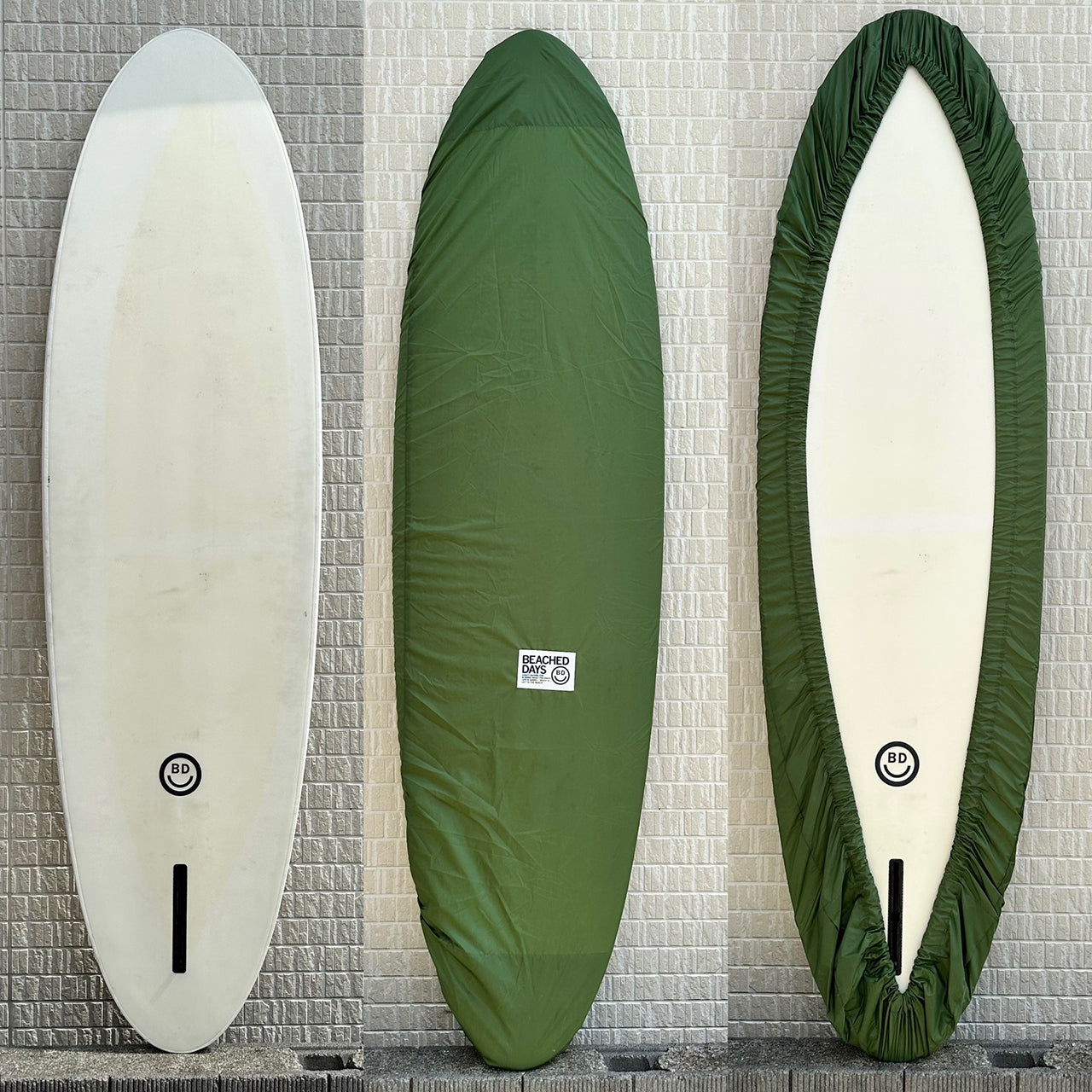 5'0-6'6ft ショートボード デッキカバー ビーチドデイズ 公式 BEACHED