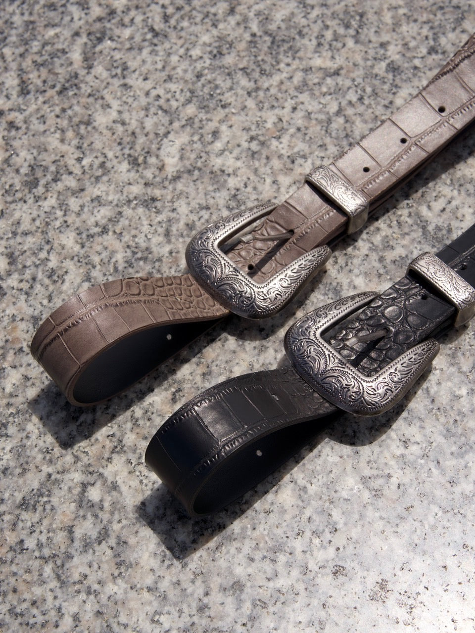 Western crocodile style belt – BELVET