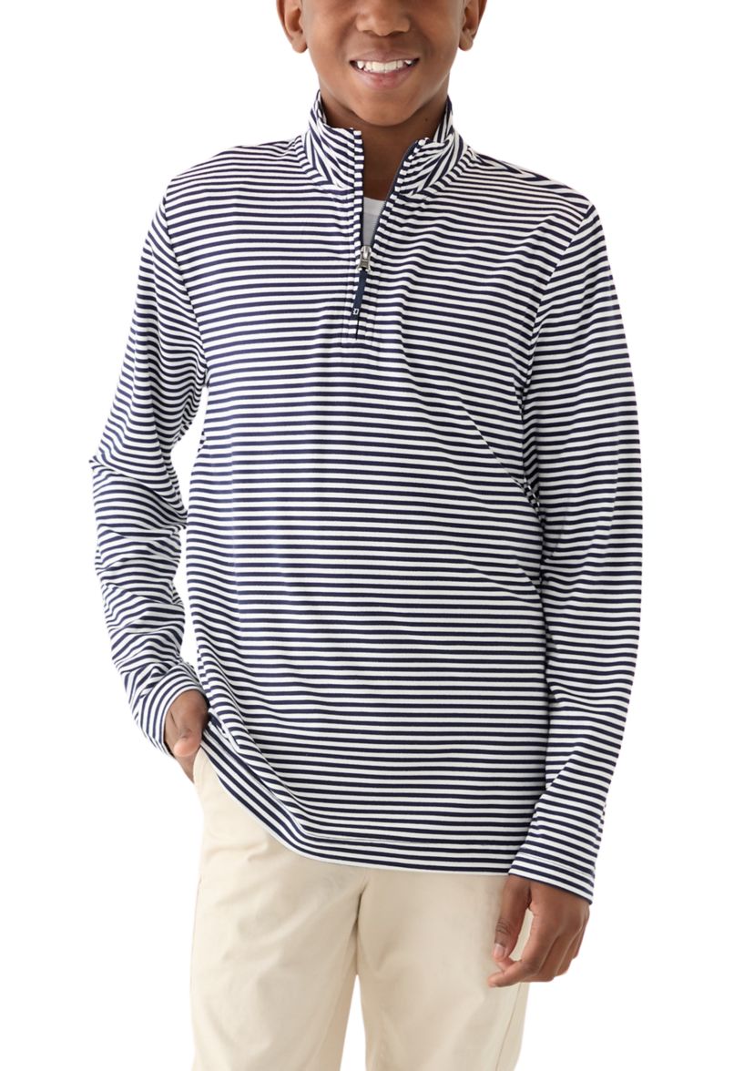 Crown & Ivy™ Boys 8-20 Stripe Performance 1/4 Zip Pullover | Belk