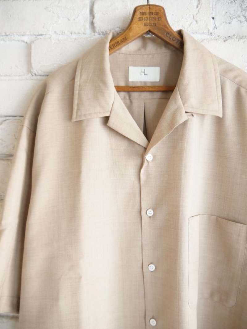 HERILL Cashmere Open collar shirt ヘリル カシミヤオープンカラー