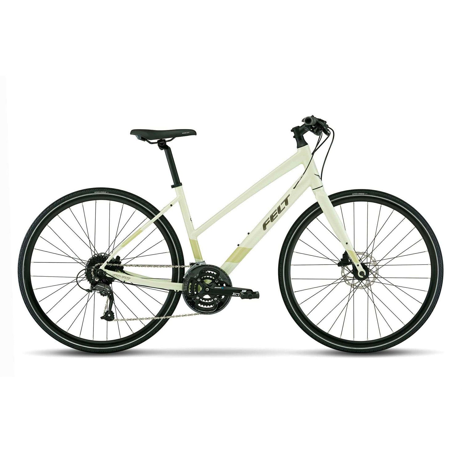 Felt Verza Speed 40, Mid-Step Fitness Hybrid Bike, Reflective Glow