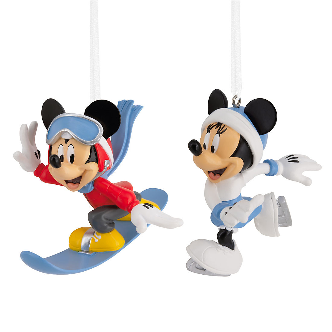Hallmark Disney Mickey & Minnie Snow Fun Ornaments, Set of 2