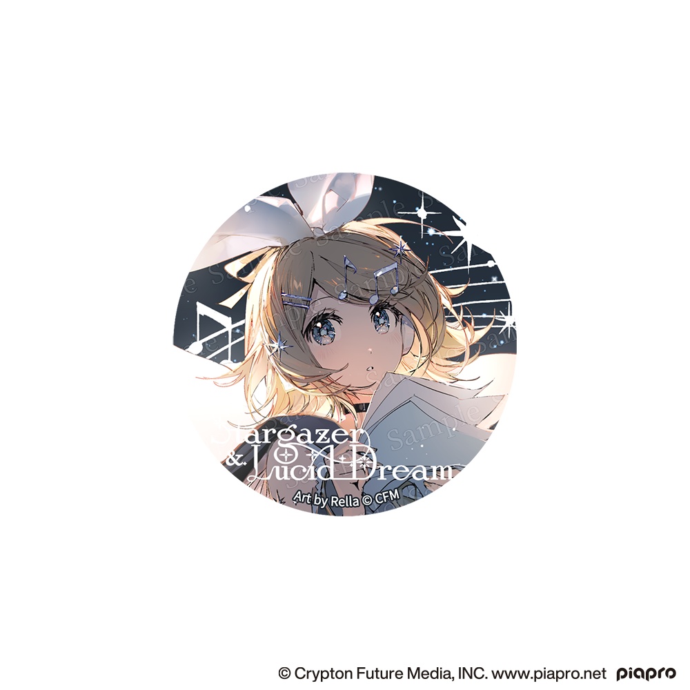 ホロ加工缶バッジB＜asteroid：鏡音リン＞ - Rella Artworks / 不安定+