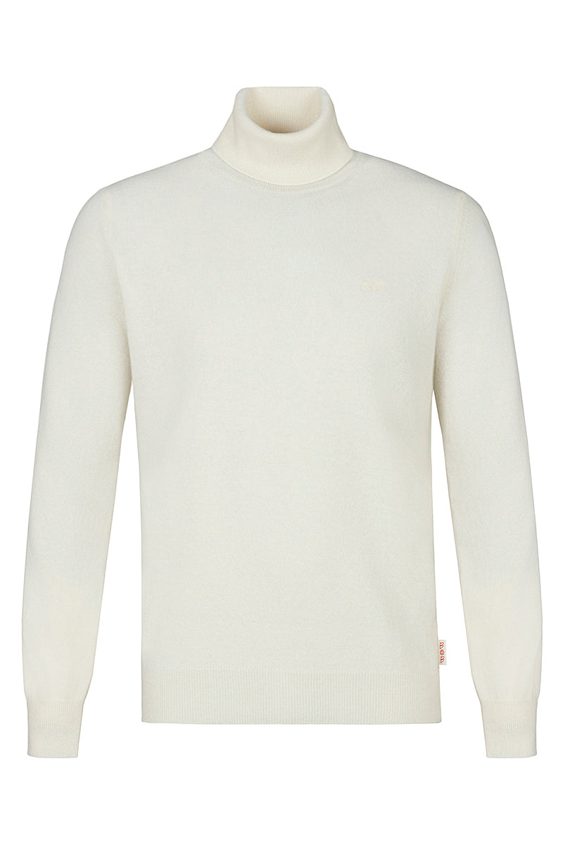 RIVER カシミヤブレンドタートルネックニット / COL：LATTE ホワイト系