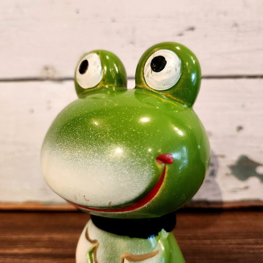 昭和レトロ コーワのケロちゃん？ カエルの陶器製貯金箱 - [Sold Out