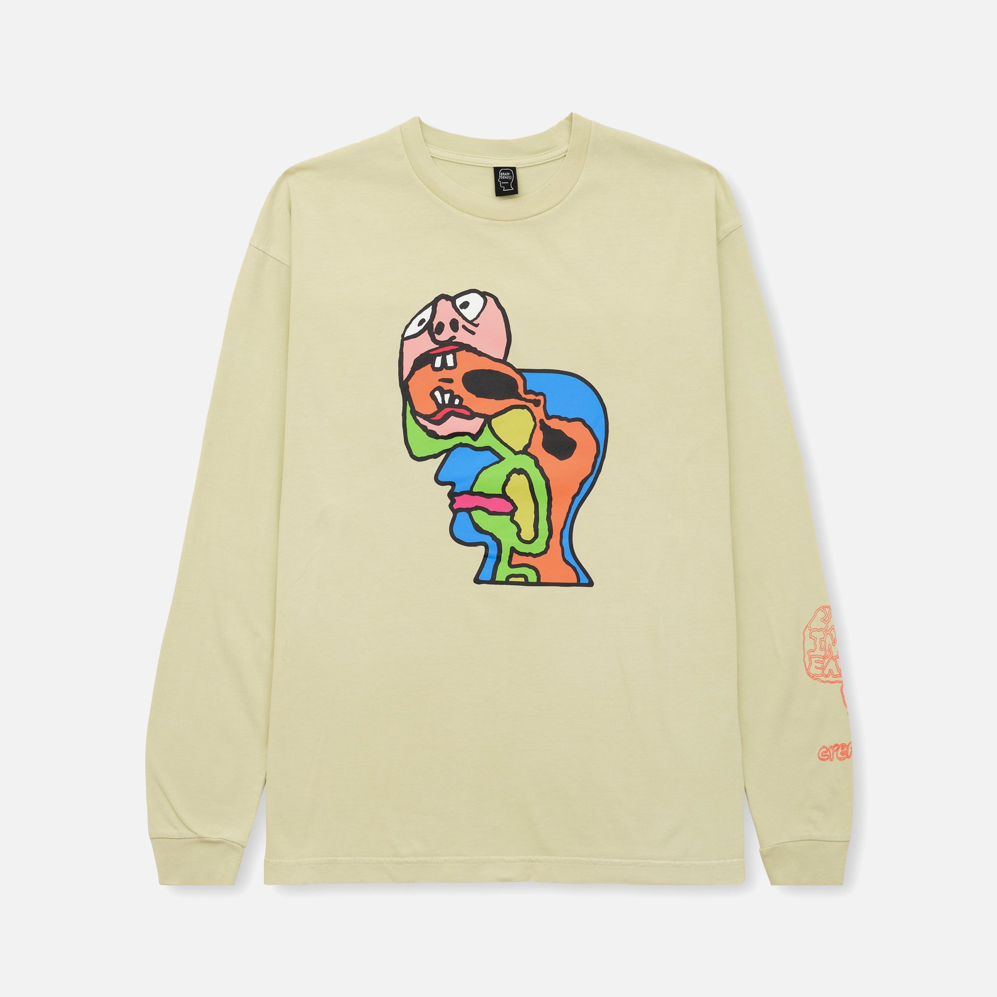 Brain Dead Brain Eater Long Sleeve T-shirt in Natural | Blues Store