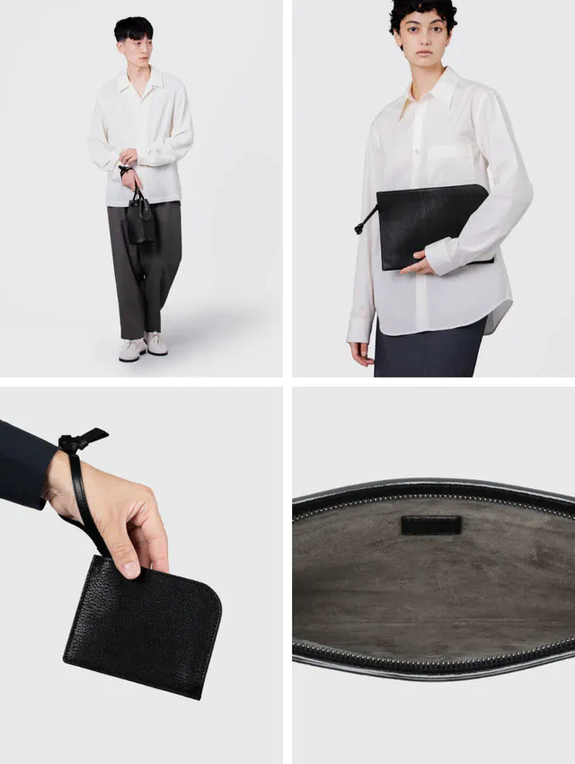 土屋鞄 日本独自の進化を遂げた希少な革で、伝統美を再現した巾着