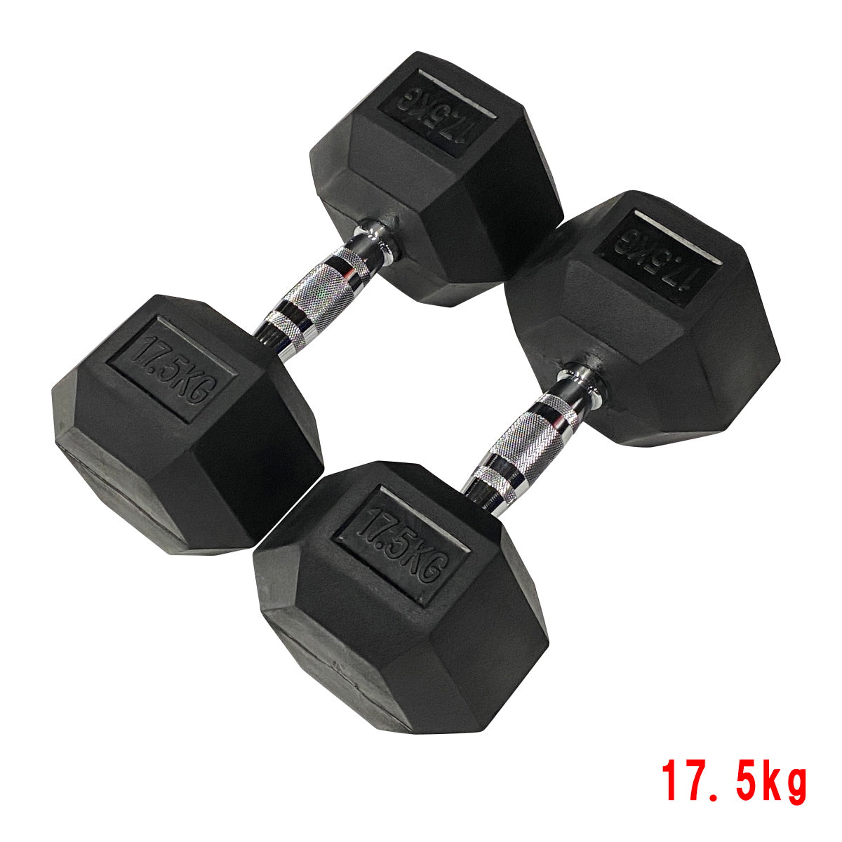 単品販売】【長期在庫品】ヘックスラバーダンベル 固定式 1kg, 12.5kg