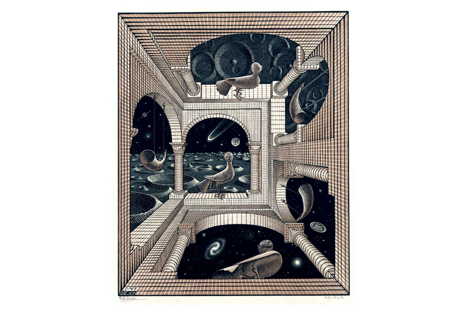 エッシャーにダリ、福田繁雄。 夢幻の世界を描いた「だまし絵」が諸橋