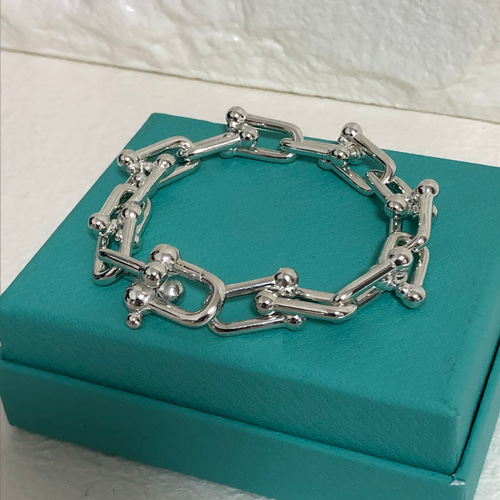 ハードウェアブレスレット☆シルバー925☆1コマ22mm☆ ブレスレット