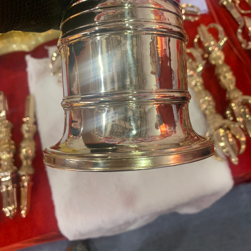 チベット仏教法器 鐘 五鈷金剛鈴 真鍮製 密教パワー 密教法具 26cm