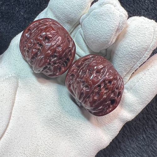 遊ぶ胡桃、文玩核桃、【磨盤のぼんやり尖い獅子クルミ】363330/32.2g