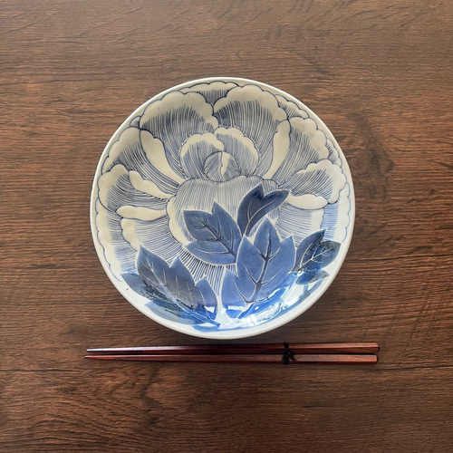 古伊万里染付牡丹6寸皿3枚 中皿 antique art nozomi 通販 18205960