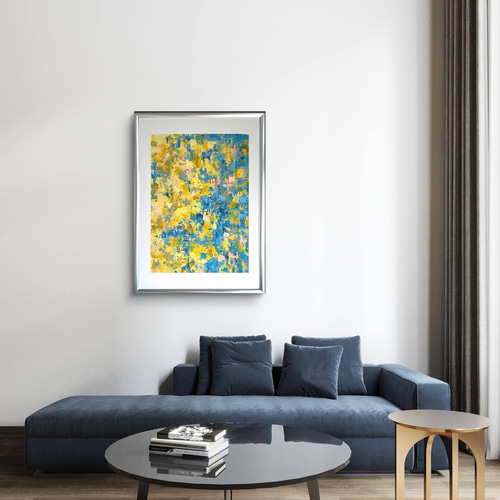 イン・ザ・パラダイス / 抽象画 77×56㎝ B2 額縁セット 原画1点のみ