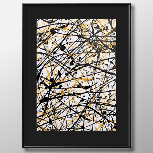 抽象画 黒 ゴールド （No.243） 絵画 シンプル インテリア 絵画