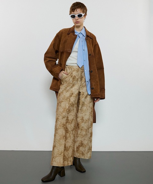 セール】Real Suede Oversized Shirt/リアルスウェードオーバーシャツ