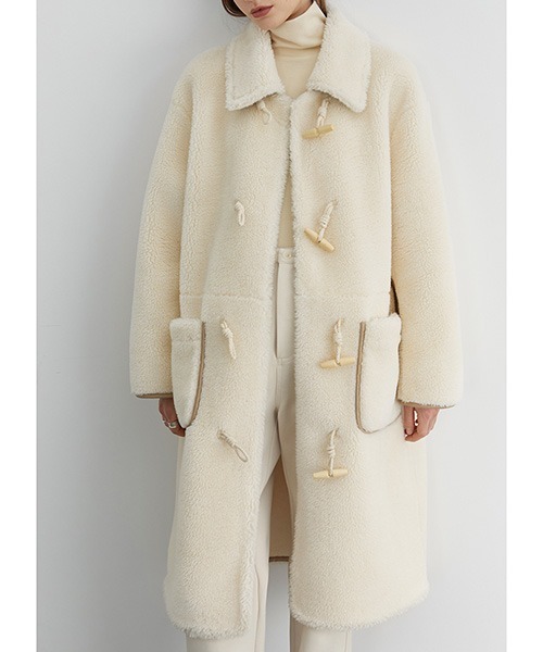 Fano Studios】Horn buckle fur duffle coat FD20W237-ファッション