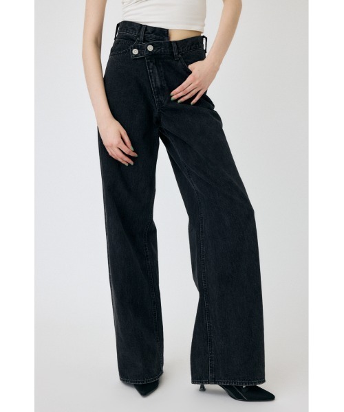 CROSS WAIST WIDE STRAIGHT/クロスウエストワイドストレートデニム