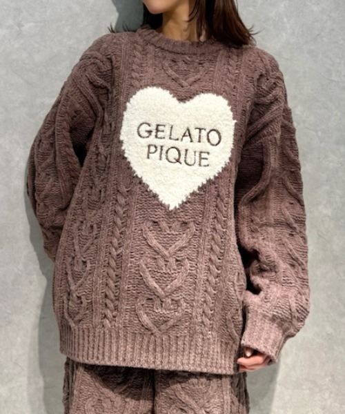 gelato pique（ジェラートピケ）の「ハートアランプルオーバー（ルーム