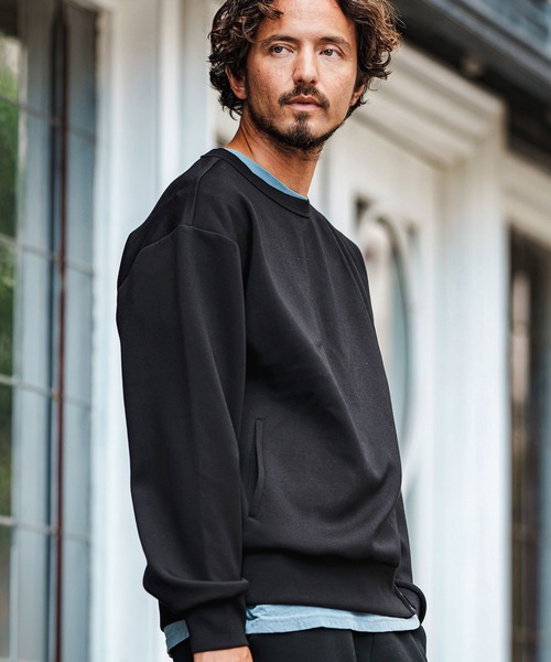 セール】msw1569-Zip Accent Cardboard Knit Pullover トレーナー