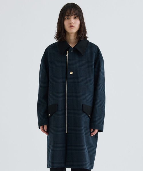 CULLNI（クルニ）の「STUDIOUS別注 ZIP CHECK COAT（ステンカラー