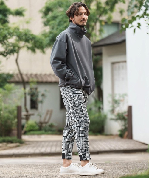 セール】mlt4781-起毛ダンボールニットハイネックカットソー（Tシャツ