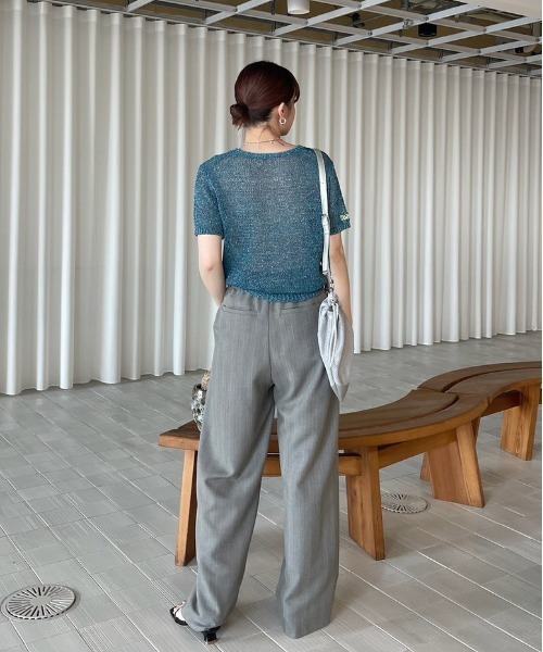 セール】CONCEPT LOGO KNIT TOP（ニット/セーター）｜Ameri（アメリ