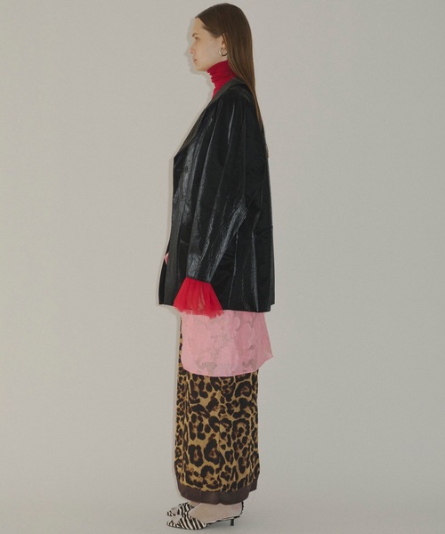 yae（ヤエ）の「Clash leather like jacket / クラッシュレザーライク