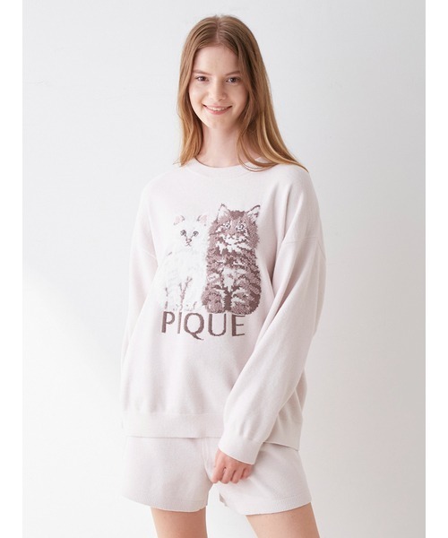 gelato pique（ジェラートピケ）の「ツインキャットジャガードプル