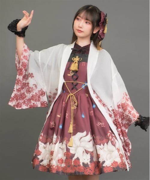 axes femme kawaii（アクシーズファムカワイイ）の「彼岸花柄シアー