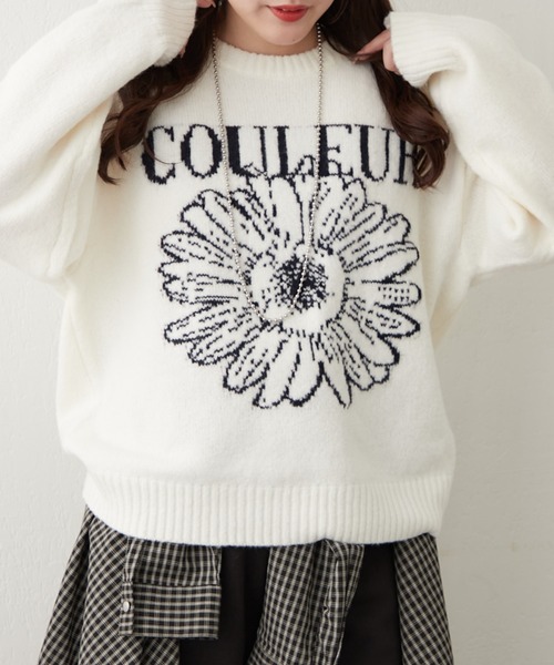 セール】お花刺繍ニット（ニット/セーター）｜Another Branch olive