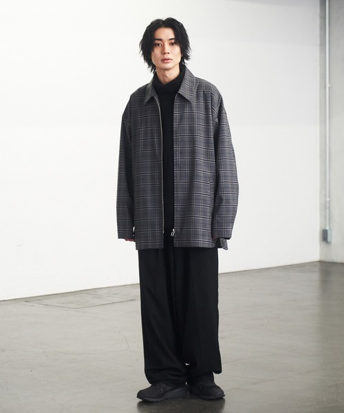 DOOPZ（ドープス）の「Oversized zip up check shirt jacket