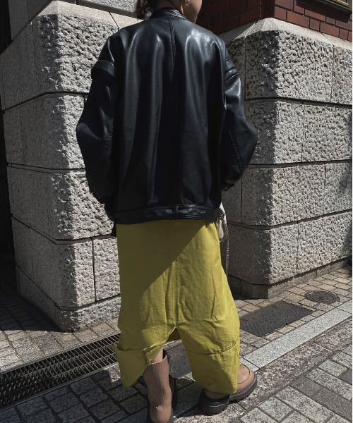 Ameri（アメリ）の「RETRO SYNTHETIC LEATHER JACKET（ライダース